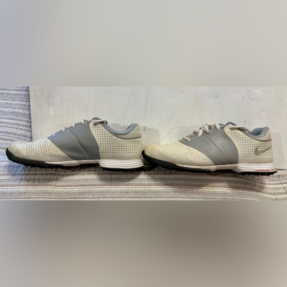 Nike Lunar Control Women’s Golf Shoes Size 6.5 | White & Gray | Spiked - Picture 7 of 9